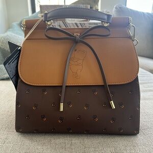 Brown and Tan Designer Women's Bag